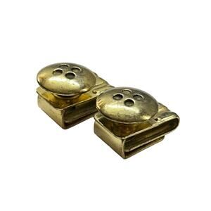 Vintage Bracetac Goldtone Suspender Tacks Removable Buttons
